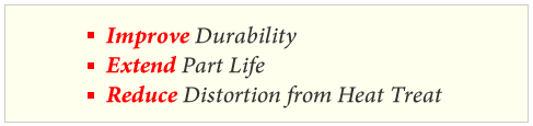 Improve Durability, Extend Part Life, Reduce Distortion from Heat Treat