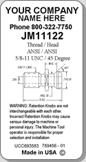 Retention Knob Label, Pull Stud Label, Private Label for Distributors